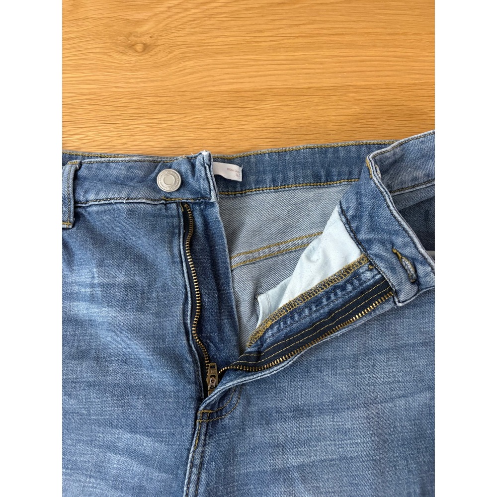 LC Lauren Conrad Womens Wide Leg High Rise Blue Denim Jeans Size 16 Medium Wash - Picture 3 of 8
